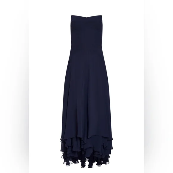NEW Amanda Uprichard Monterey Dress in Dark Navy Blue | Size Medium - Picture 5 of 9
